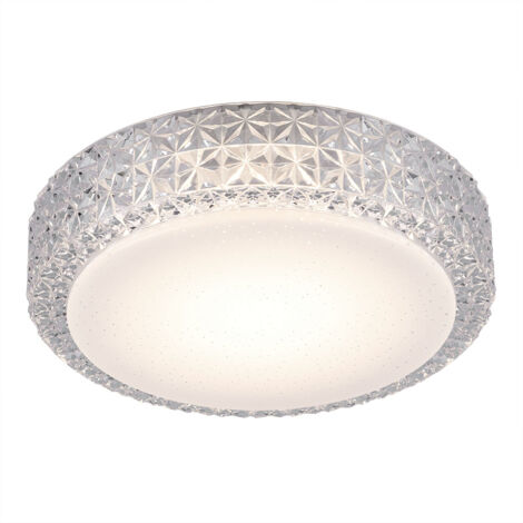 12 watts LED plafonnier cristal salon effet étoile lumière Reality Lights R62421100 (1/6)