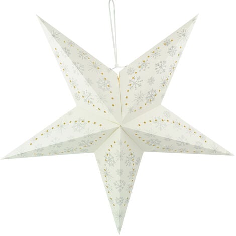Etoile lumineuse - étoile lumineuse led blanc ou doré à suspendre