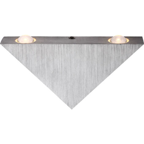 Applique murale moderne en aluminium brossé cylindrique