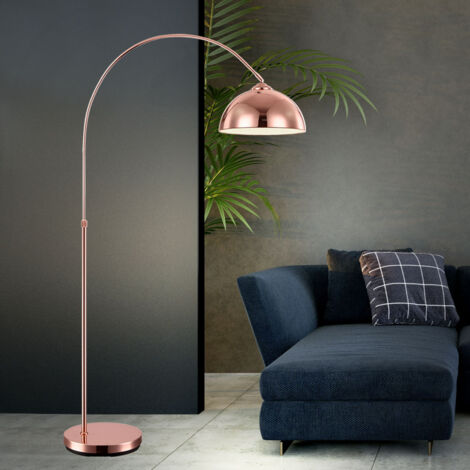 Lampadaire, lampadaire avec douille E27, avec abat-jour ondulé, lampadaire avec interrupteur à pied, convient pour salon, chambre, sans ampoule, blanc | Leroy Merlin