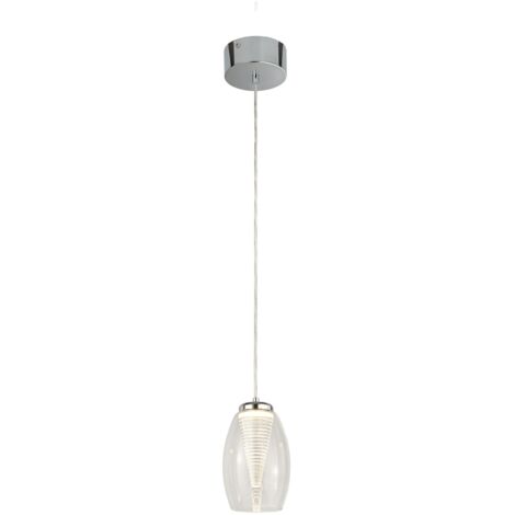Searchlight Cyclone Suspension à 1 lumière, verre clair 3000K (1/3)