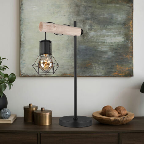 Lampe de table Lampe de bureau Lampe de chambre à coucher Lampe de salon Bois