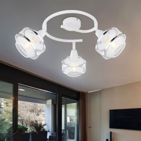 Rail Lumineux Plafonnier Rotatif 360° - Pour Installer Plusieurs Lustres à Volonté, Longueur 90 Cm, Blanc - 6