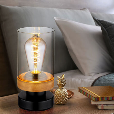 Lampe de table lampe de bureau lampe d'appoint lampe de bureau Touch marron foncé