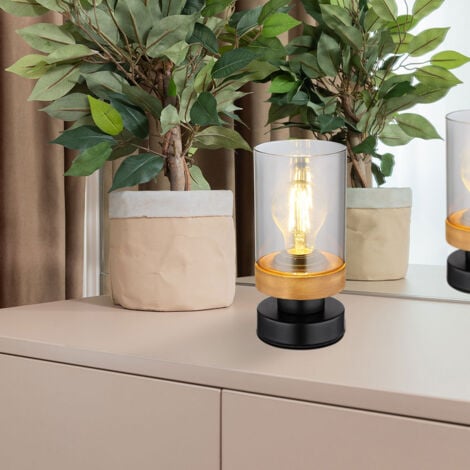 Lampe de table lampe de bureau lampe d'appoint lampe de bureau Touch marron foncé
