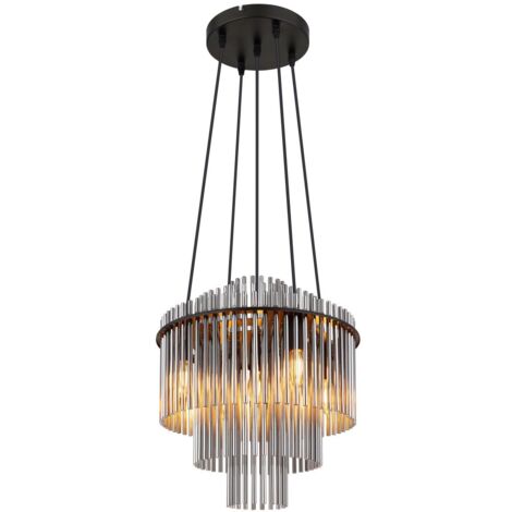 Globo - suspension - GORLEY - noir - verre - Ø 40cm - E14 - (1/5)
