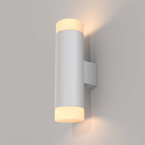 Applique Murale Vintage Hofstein - Blanc Mat/Chrome - Lampe Couloir/Salon - Neuf