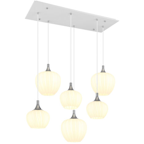 Vianne Suspension Vintage Verre Opale Mat – Diamètre 30cm – Luminaire Rétro