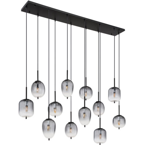 Globo - suspension - Attila - noir - verre verre fumé - grande (1/5)