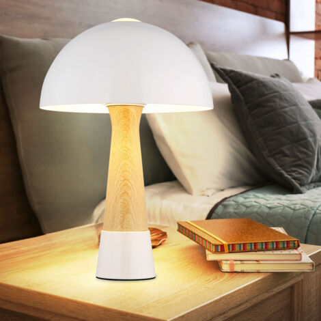 Globo - lampe de table - PAULIN - beige - métal - Ø 25cm - E27 - (1/5)