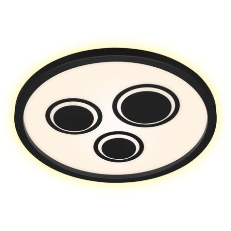 Panneau LED BRILONER LEUCHTEN PAC, 22 W, 3000 lm, IP20, noir, plastique, Ø 42,3 cm (1/5)