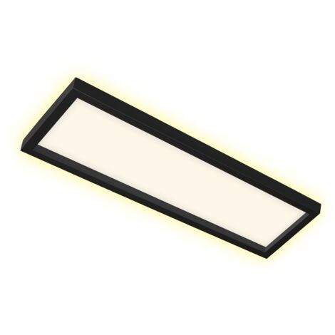 Plafonnier LED BRILONER LEUCHTEN CADRE, 22 W, 3000 lm, IP20, noir, plastique, 58,2 x 20,2 x 4,1 cm (1/5)
