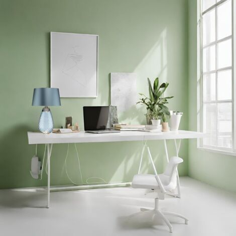 Lena 2 Light grande lampe de table bleue (1/3)