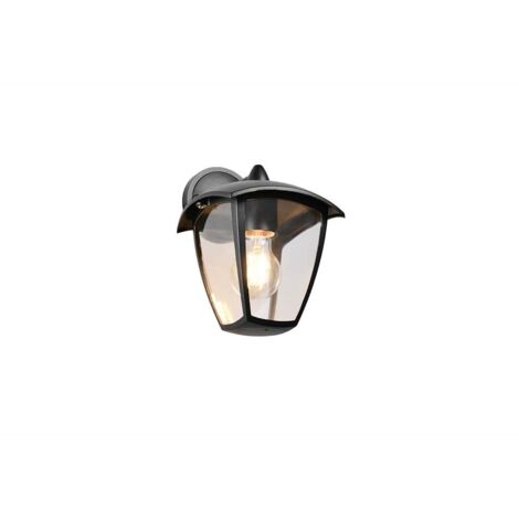 Applique d'extérieur en aluminium noir, applique murale, éclairage de façade, E27, IP44, H 24 cm (1/5)