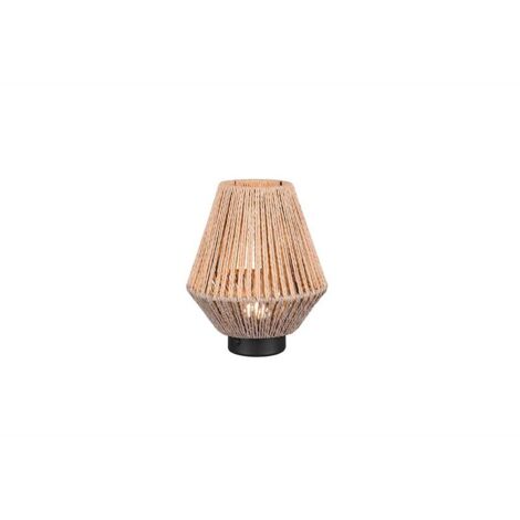 Lampe de table LED Lampe d'appoint Lampe de chevet Fil de papier brun Batterie H 22 cm (1/5)