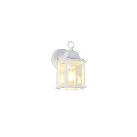 Applique d'extérieur lanterne lampe de porte d'entrée aluminium blanc éclairage de jardin lampe de façade 22,5 cm (1/5)