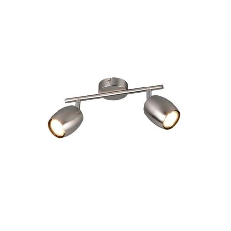 Plafonnier lampe de salle à manger GU10 2 flammes argent L 27,5 cm (1/5)