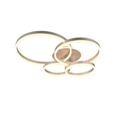 Plafonnier LED à mémoire de forme, lampe de salon en métal, télécommande CCT, L 80 cm (1/5)