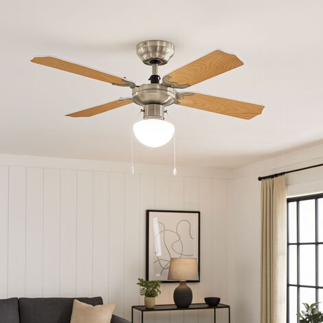 Ventilateur de Plafond Modulo KlassFan 166 cm Laiton avec Lumière