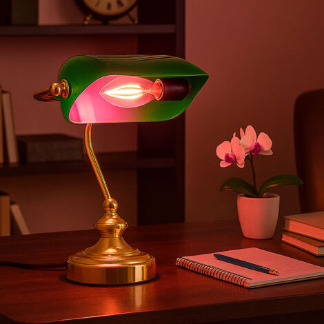 Lampe De Table Rétro En Laiton – Vintage, Angleterre, Milieu 20e Siècle, Restaurée