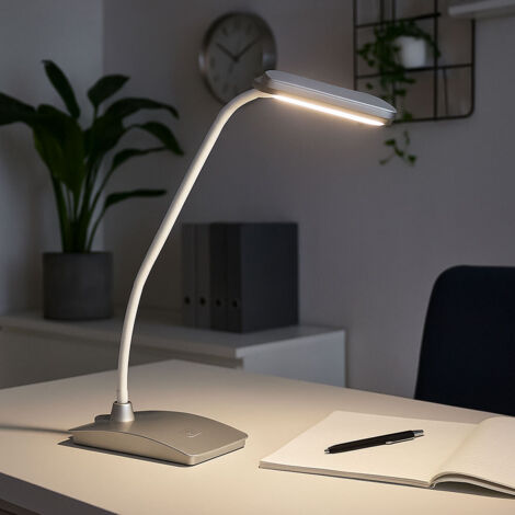 Lampe de table LED Touchdimmer 3 niveaux Lampe de chevet blanche réglable, 5W 450lm blanc chaud, LxlxH 16,5x10,8x58 cm (1/5)