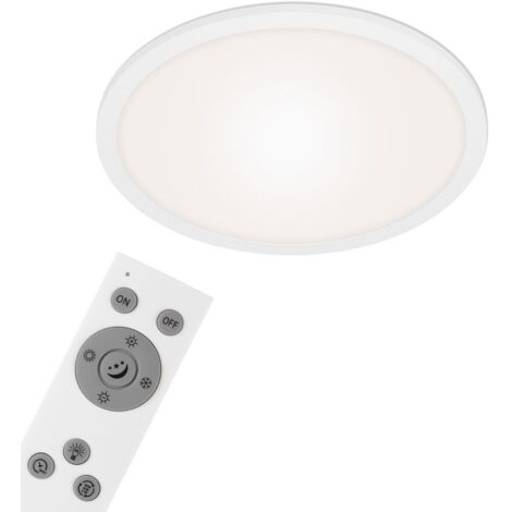 CCT Panneau LED BRILONER LEUCHTEN PIATTO, 24 W, 2200 lm, IP20, blanc, plastique-métal, intensité lumineuse variable, avec télécommande, CCT, Ø 40 cm (1/5)