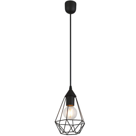 Lampe Suspendue Rétro Industrielle Vintage en Métal Blanc E27, Idéale