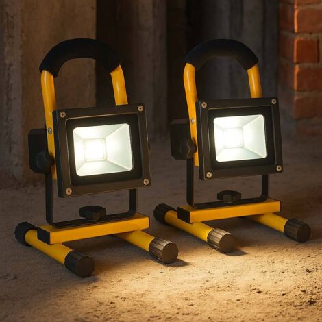 Projecteur LED Chantier 60W 6000LM 6500K - Baladeur Portable Orange/noir