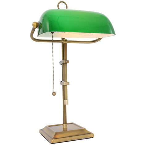Lampe de table à écrire ancienne lampe éclairage lampe banquier couleur  bronze Steinhauer 7961BR
