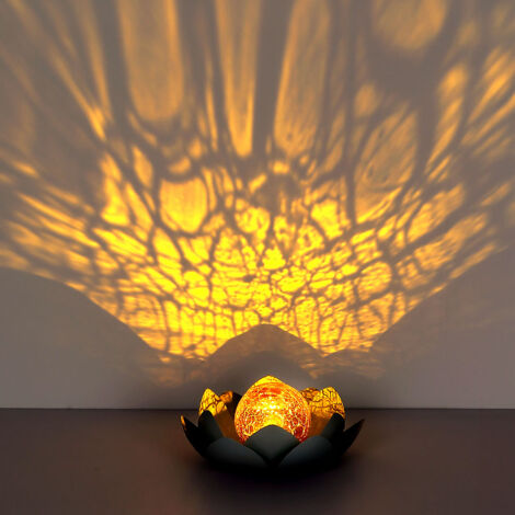 Lampe d'extérieur LED solaire fleur de lotus éclairage de jardin nénuphars lampe design 25 cm Globo 33532