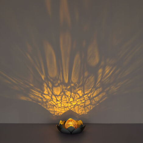 Lampe d'extérieur LED solaire fleur de lotus éclairage de jardin nénuphars lampe design 25 cm Globo 33532
