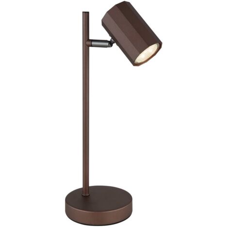 Lampe de table Lampe de lecture Lampe de chambre à coucher Spot mobile bronze, aluminium métal, 1x GU10 douille, LxlxH 16,5x12x35 cm (1/5)