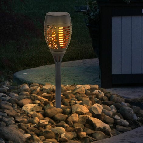 Lampe de table LED lampe enfichable à piquet effet de feu jardin