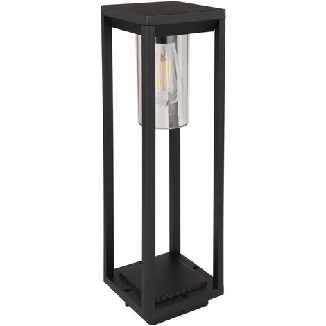 Lampadaire ALU éclairage extérieur lampadaire de jardin FILAMENT lanterne dans un ensemble comprenant des ampoules LED