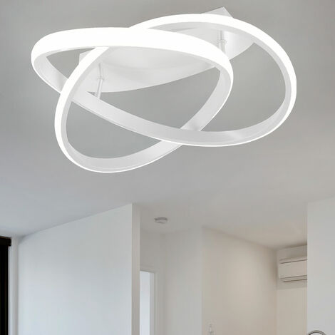 Plafonnier LED Interrupteur Variateur Design Lampe Dimmable Gris