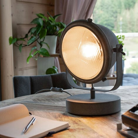 Lampe de table sans fil en raphia naturel LED blanc chaud/blanc