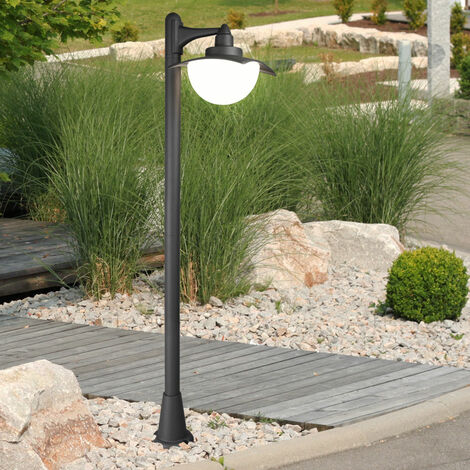 Lampe d'extérieur lampe sur pied aspect bois lampe de jardin lampadaire  lampadaire, aluminium moulé sous pression, E27, H 50 cm, ETC Shop: lampes,  mobilier, technologie. Tout d'une source.