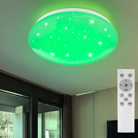 Plafonnier LED RVB télécommande effet ciel étoilé éclairage dimmable