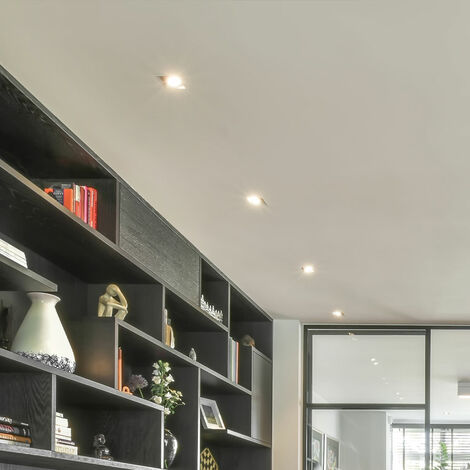 4er Set Plafond Encastrable Spot Chambre-Salon Déco LED Verre Spot