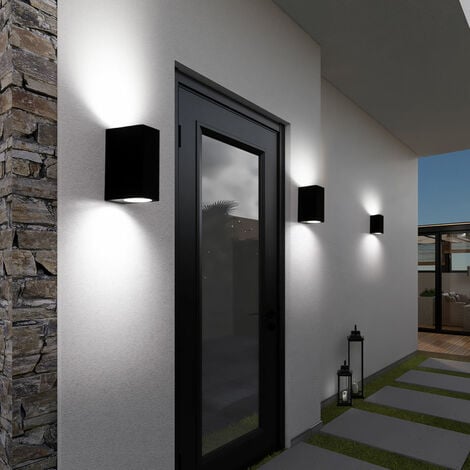 Up and Down luminaires extérieur GU10 applique murale extérieur terrasse  noir luminaire extérieur maison aluminium, 2x