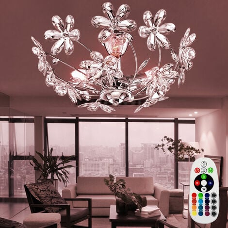 Plafonnier LED RVB couleur changeante éclairage de gradateur de lampe de  fleur