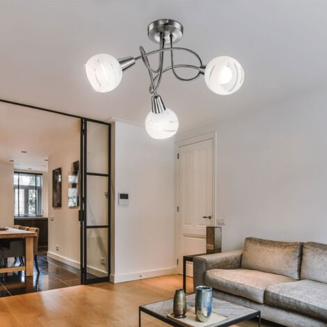 Plafonnier salle à manger Rondell lampe télécommande gradateur argent dans un ensemble comprenant des ampoules LED RGB