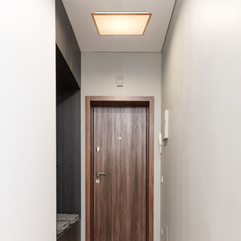 Panneau de construction LED ALU plafonnier chambre éclairage lampe de couloir optique bois  Globo 416080D2W