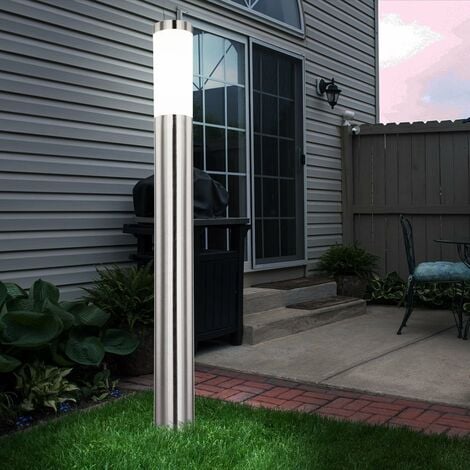 2x lampadaires extérieurs pour prise de jardin, projecteurs en acier  inoxydable pour chemin d'accès dans