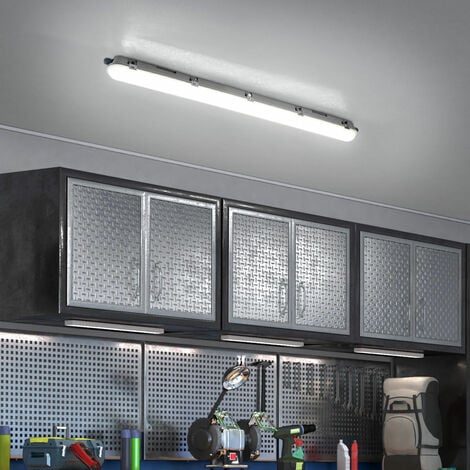 Neon Led 120 cm, Reglette 36W 3600LM, IP66 Tube Led, Eclairage Garage  Atelier Plafonnier pour Sous Sol, Bureau Néon Eclairage, Blanc Froid 5000K  : : Luminaires et Éclairage