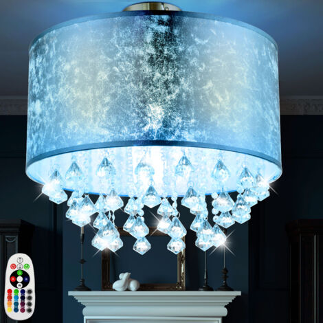 Plafonnier en cristal GOLD salon TÉLÉCOMMANDE Lampe dimmable dans un ensemble comprenant des ampoules LED RVB