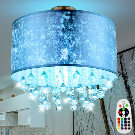 Plafonnier en cristal GOLD salon TÉLÉCOMMANDE Lampe dimmable dans un ensemble comprenant des ampoules LED RVB