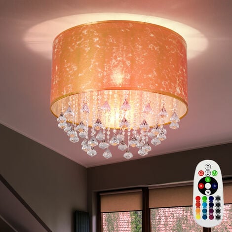 Plafonnier LED lustre lampe suspendue avec changeur de couleurs RVB avec  télécommande, dimmable convient pour : salon