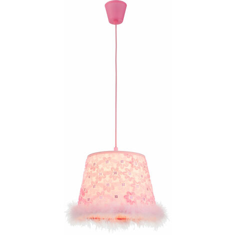 Lampe suspendue pour enfants, éclairage de la chambre des filles,  plafonnier rose-rose dans un ensemble