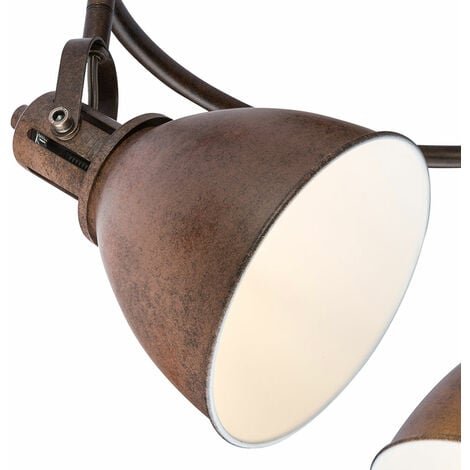 Pack] Éclairage de plafond Spots orientables Rondell lumière de couleur  rouille dans un ensemble comprenant des ampoules LED